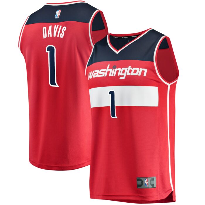Men’s Washington Wizards Johnny Davis Fanatics Red Fast Break Replica Player Jersey Icon – Edition