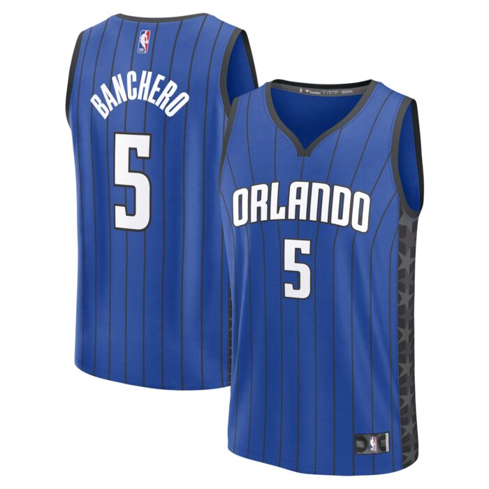 Youth Orlando Magic Paolo Banchero Fanatics Blue Fast Break Replica Player Jersey – Statement Edition