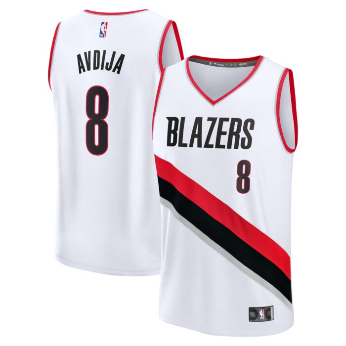 Men’s Portland Trail Blazers Deni Avdija Fanatics White Fast Break Replica Player Jersey – Association Edition