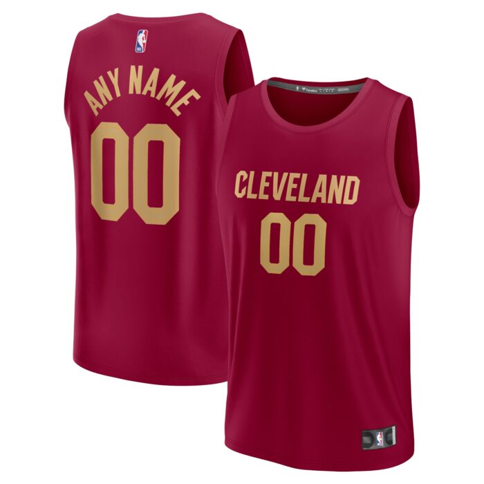 Youth Cleveland Cavaliers Fanatics Maroon Fast Break Custom Jersey – Icon Edition