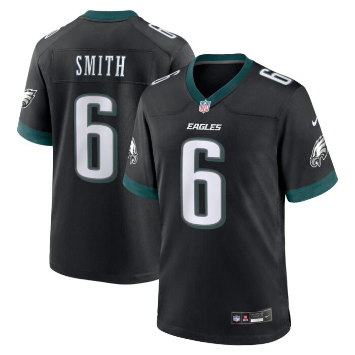 Men’s Philadelphia Eagles DeVonta Smith Nike Black Alternate Game Jersey