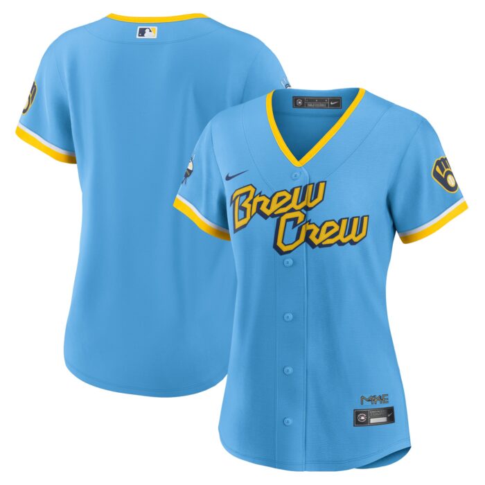 Women’s Milwaukee Brewers Nike Powder Blue City Connect Replica Team Jersey