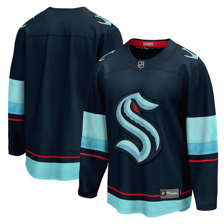 Men's Seattle Kraken Fanatics Branded Navy Home Breakaway Jersey