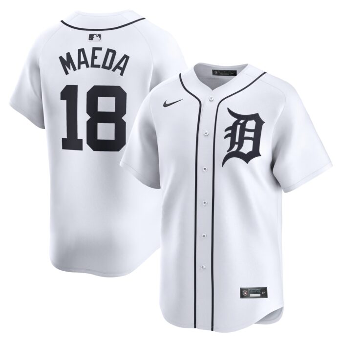 Men’s Detroit Tigers Kenta Maeda Nike White Home Limited Player Jersey