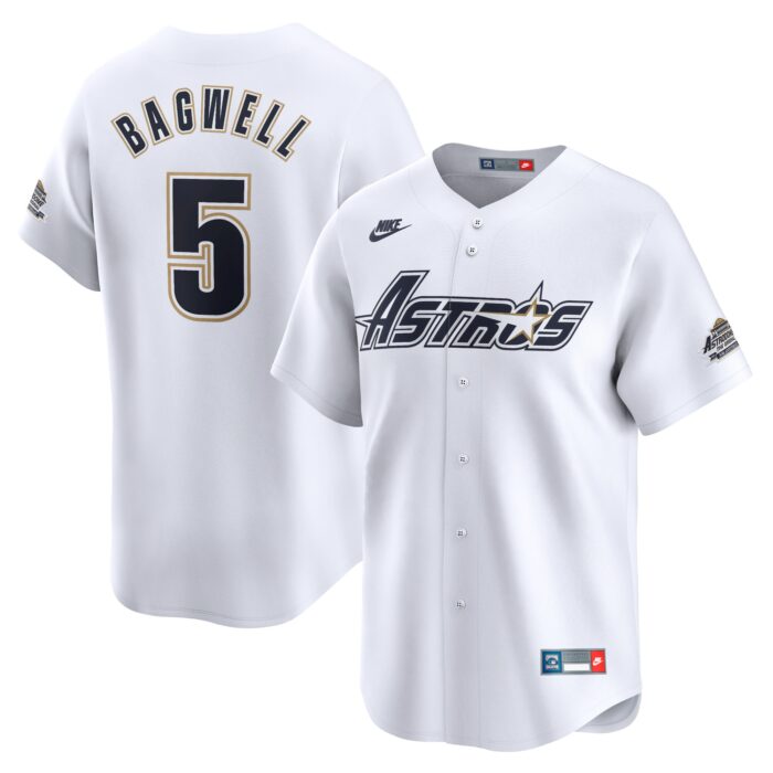 Men’s Houston Astros Jeff Bagwell Nike White Throwback Cooperstown Collection Limited Jersey