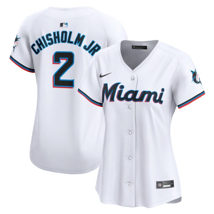 Women’s Miami Marlins Jazz Chisholm Jr. Nike White Home Limited Player Jersey