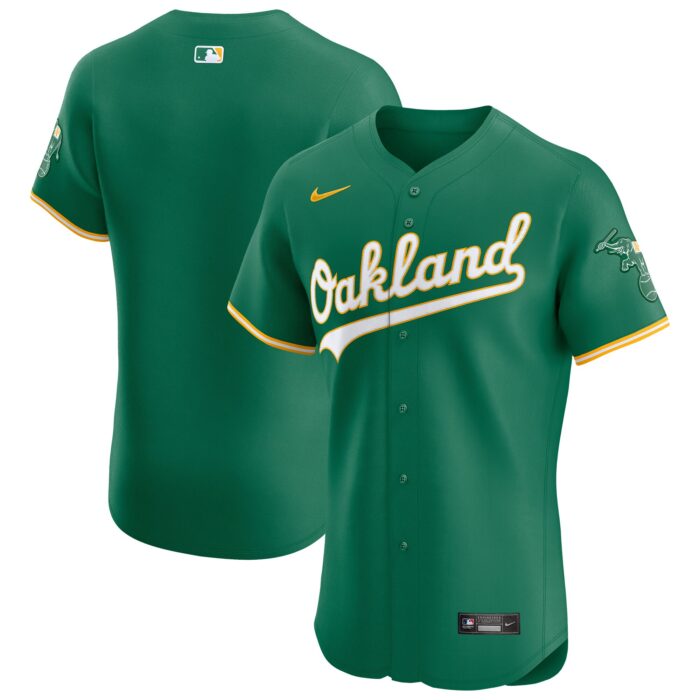 Men’s Oakland Athletics Nike Green Alternate Vapor Premier Elite Patch Jersey