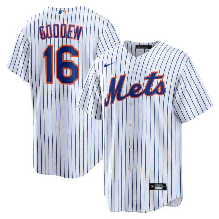 Men’s New York Mets Dwight Gooden Nike White Home Replica Player Jersey