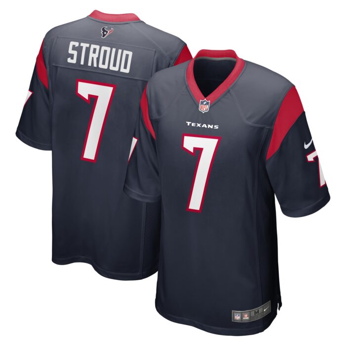 Men’s Houston Texans C.J. Stroud Nike Navy 2023 NFL Draft First Round Pick Game Jersey