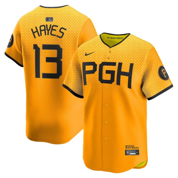 Men’s Pittsburgh Pirates Ke’Bryan Hayes Nike Gold City Connect Limited Player Jersey