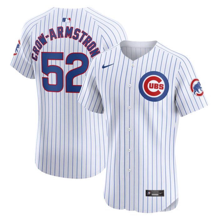 Men’s Chicago Cubs Pete Crow-Armstrong Nike White Home Elite Player Jersey