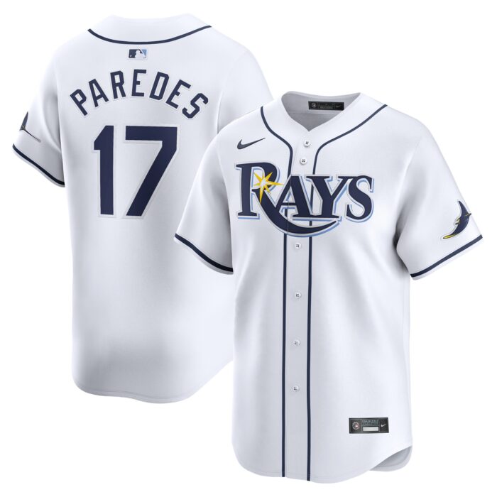 Men’s Tampa Bay Rays Isaac Paredes Nike White Home Limited Player Jersey