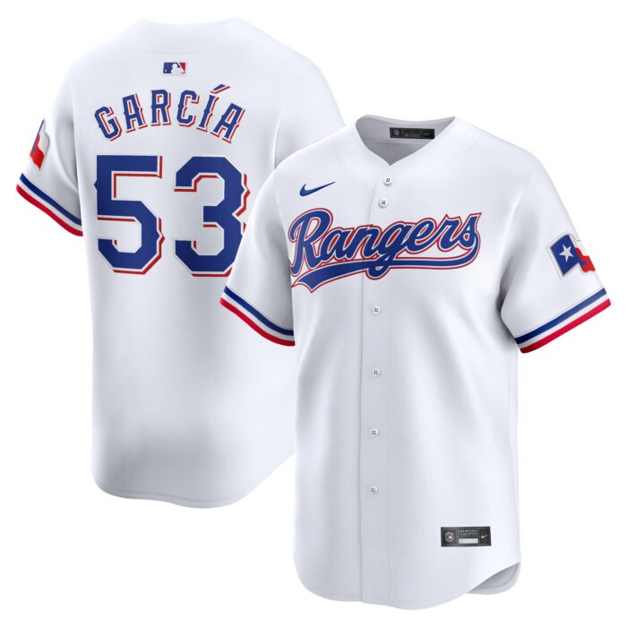 Men’s Texas Rangers Adolis García Nike White Home Limited Player Jersey