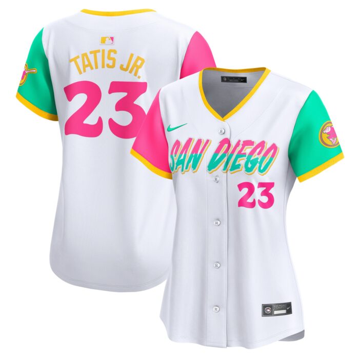 Women’s San Diego Padres Fernando Tatis Jr. Nike White City Connect Limited Player Jersey