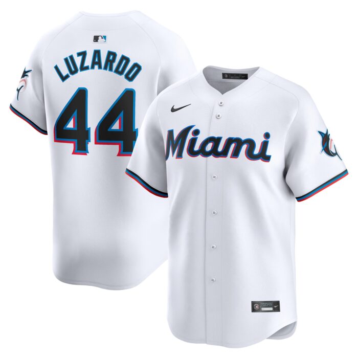 Men’s Miami Marlins Jesus Luzardo Nike White Home Limited Player Jersey