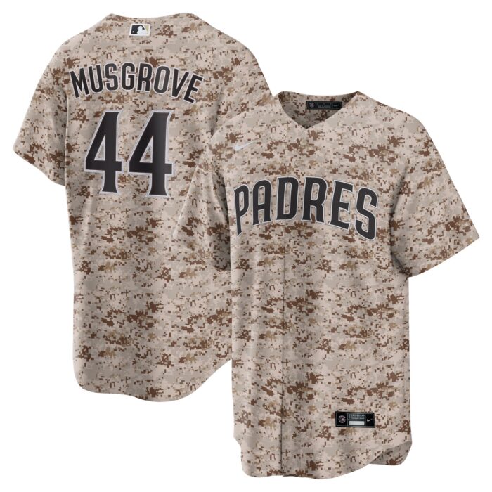 Men’s San Diego Padres Joe Musgrove Nike Camo USMC Alternate Replica Player Jersey