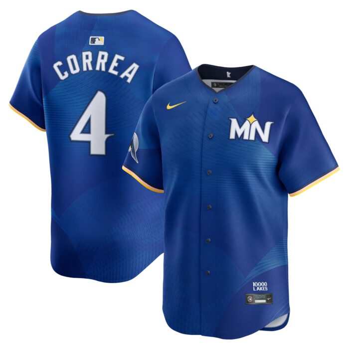 Men’s Minnesota Twins Carlos Correa Nike Royal 2024 City Connect Limited Jersey
