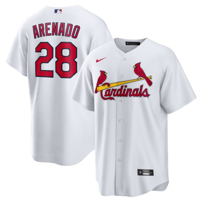 Men’s St. Louis Cardinals Nolan Arenado Nike White 2024 Home Replica Jersey