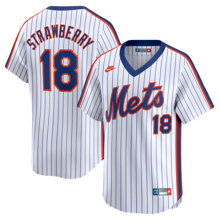 Men’s New York Mets Darryl Strawberry Nike Navy Throwback Cooperstown Limited Jersey