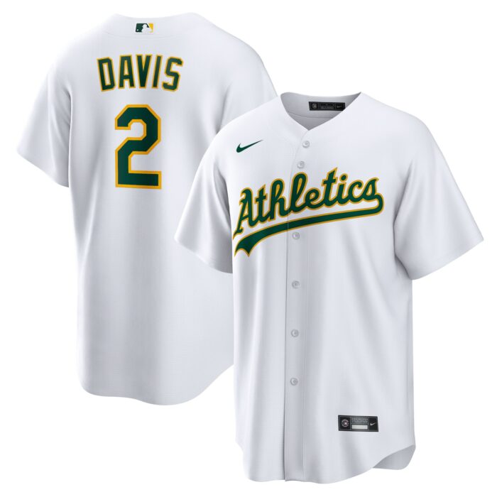 Men’s Oakland Athletics Khris Davis Nike White Home Replica Player Name Jersey