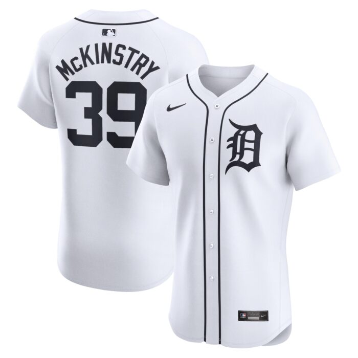 Men’s Detroit Tigers Zach McKinstry Nike White Home Elite Player Jersey