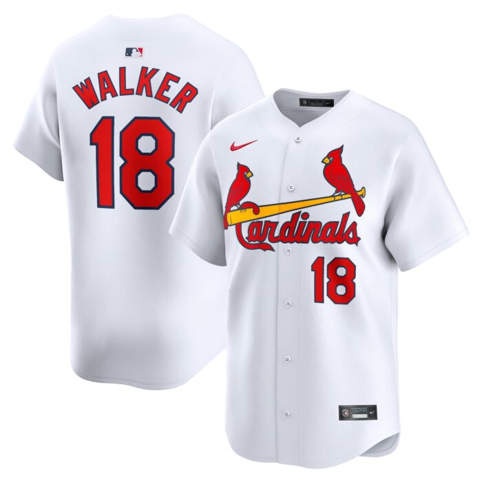 Men’s St. Louis Cardinals Jordan Walker Nike White Home Limited Player Jersey