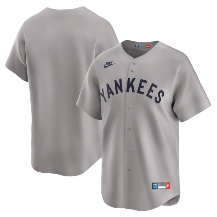 Men’s New York Yankees Nike Gray Cooperstown Collection Limited Jersey