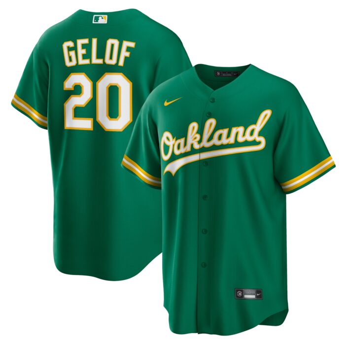 Men’s Oakland Athletics Zack Gelof Nike Kelly Green Alternate Replica Jersey