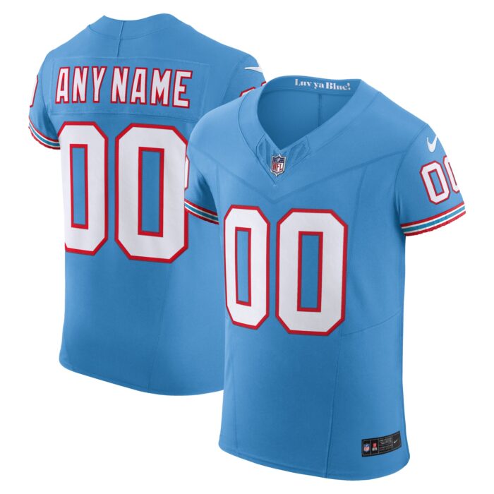 Men’s Tennessee Titans Nike Light Blue Vapor F.U.S.E. Elite Custom Jersey
