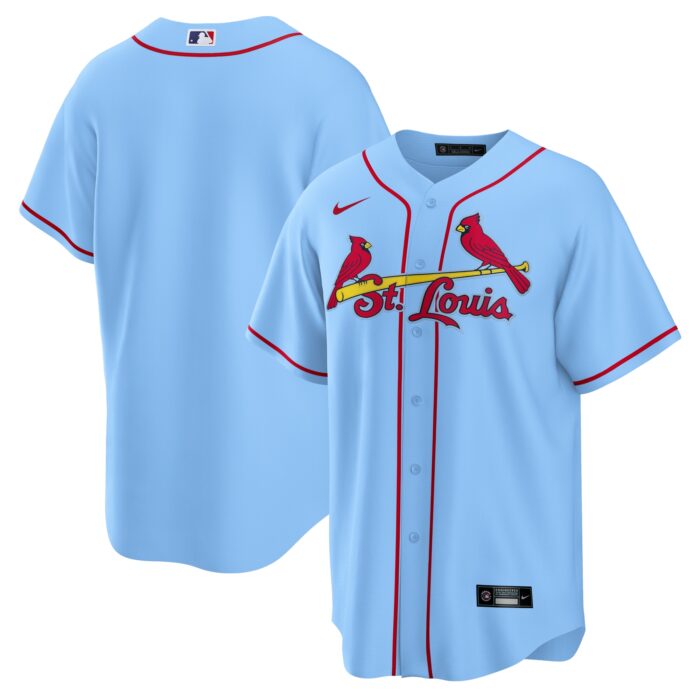 Men’s St. Louis Cardinals Nike Light Blue Alternate Replica Team Jersey