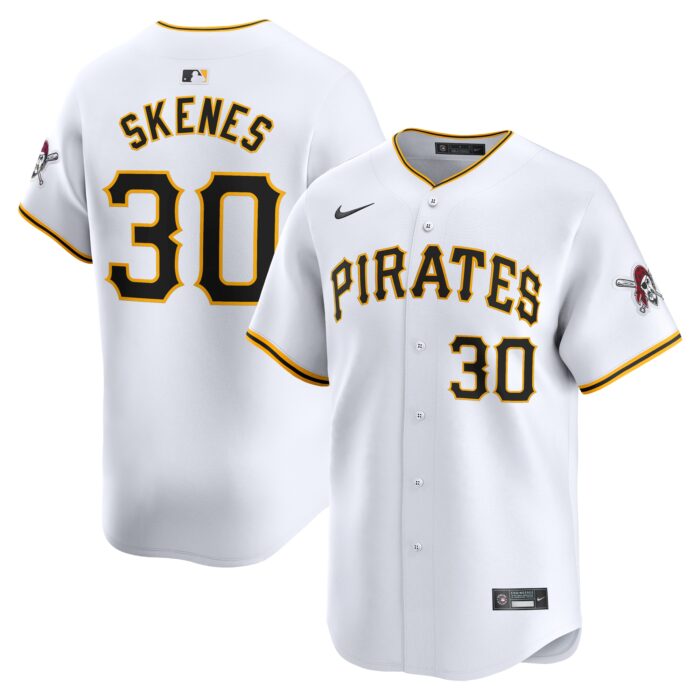 Men’s Pittsburgh Pirates Paul Skenes Nike White Home Limited Player Jersey
