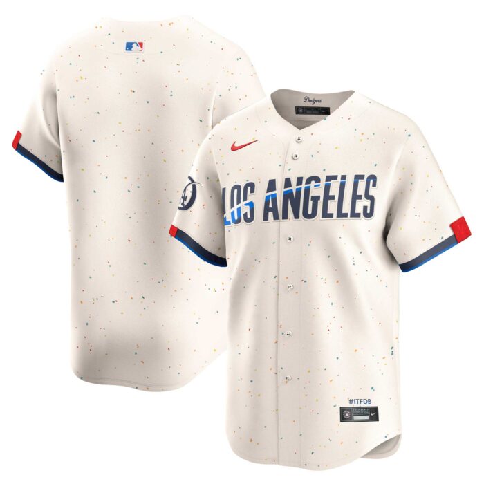 Men’s Los Angeles Dodgers Nike Cream 2024 City Connect Limited Jersey