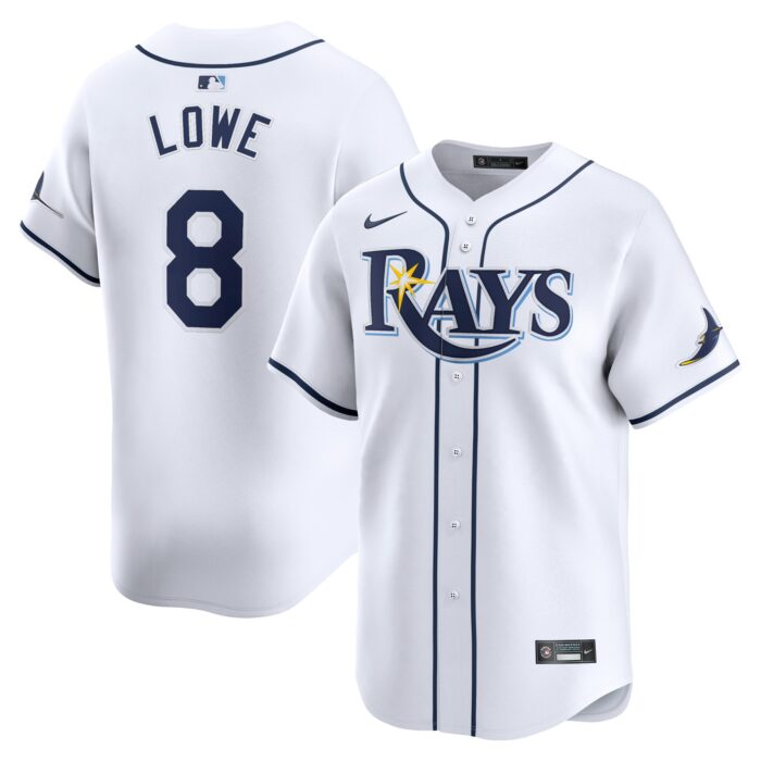 Men’s Tampa Bay Rays Brandon Lowe Nike White Home Limited Player Jersey