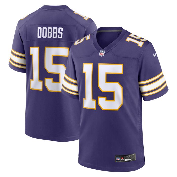 Men’s Minnesota Vikings Joshua Dobbs Nike Purple Alternate Game Jersey