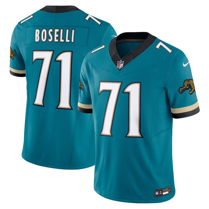 Men’s Jacksonville Jaguars Tony Boselli Nike Teal Prowler Throwback Vapor F.U.S.E. Limited Retired Player Jersey