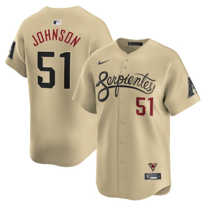 Men’s Arizona Diamondbacks Randy Johnson Nike Sand City Connect Retired Player Jersey