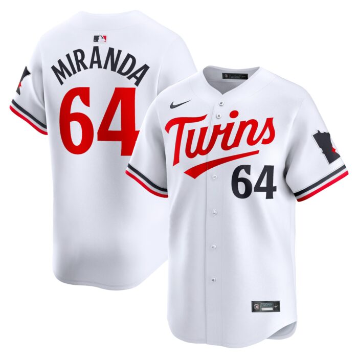 Men’s Minnesota Twins Jose Miranda Nike White Home Limited Player Jersey