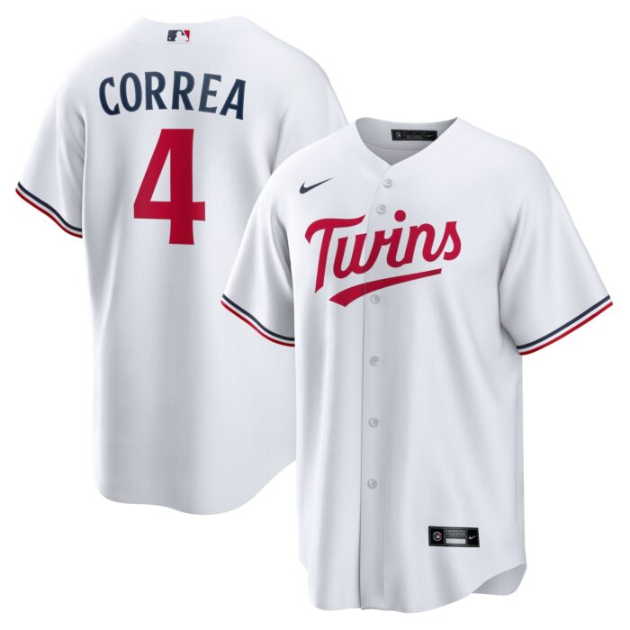 Men’s Minnesota Twins Carlos Correa Nike White Home Replica Player Jersey