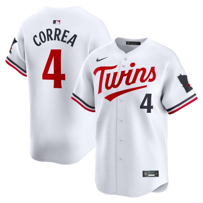 Men’s Minnesota Twins Carlos Correa Nike White Home Limited Player Jersey