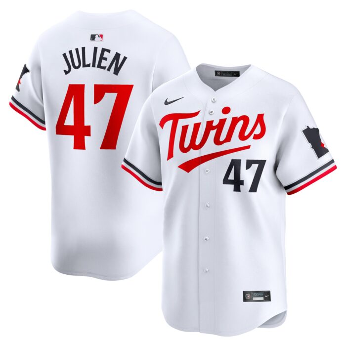 Men’s Minnesota Twins Edouard Julien Nike White Home Limited Player Jersey