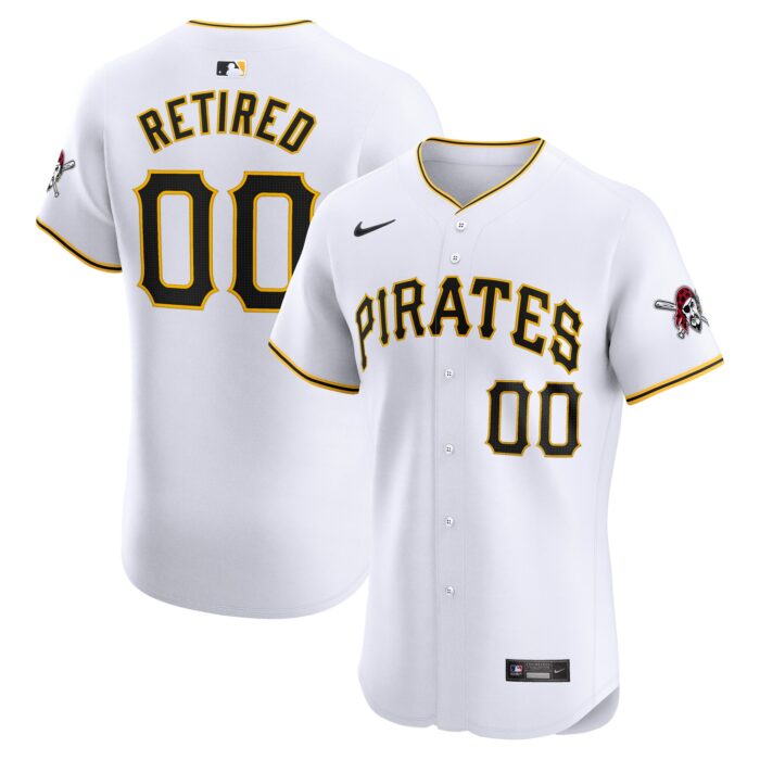 Men’s Pittsburgh Pirates Nike White Home Elite Pick-A-Player Retired Roster Jersey