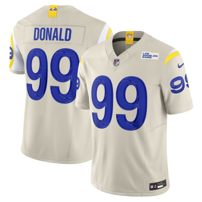 Men’s Los Angeles Rams Aaron Donald Nike Bone Alternate Vapor F.U.S.E. Limited Jersey