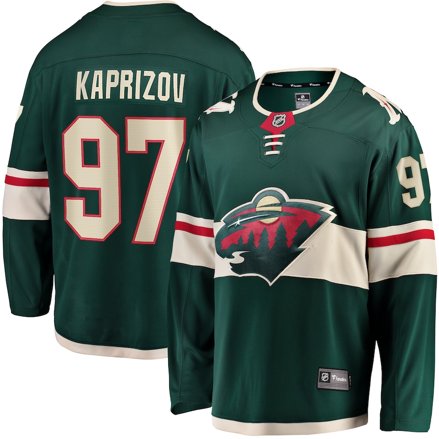Men's Minnesota Wild Kirill Kaprizov Fanatics Branded Green Home Breakaway Replica Jersey