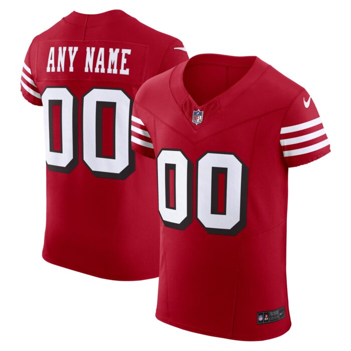 Men’s San Francisco 49ers Nike Scarlet Alternate Vapor F.U.S.E. Elite Custom Jersey