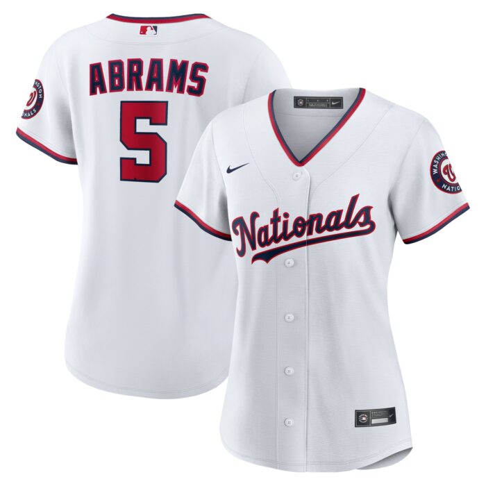 Women’s Washington Nationals CJ Abrams Nike White Home Replica Player Jersey
