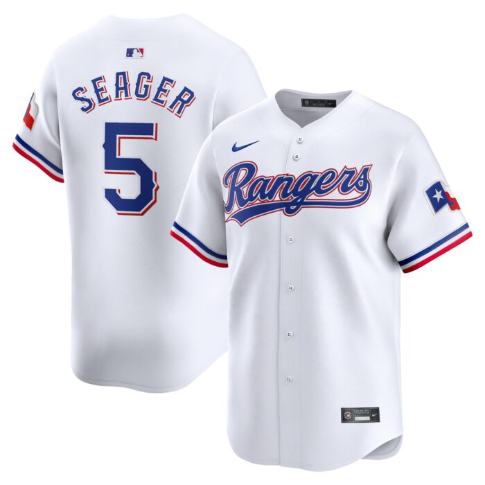 Men’s Texas Rangers Corey Seager Nike White Home Limited Player Jersey