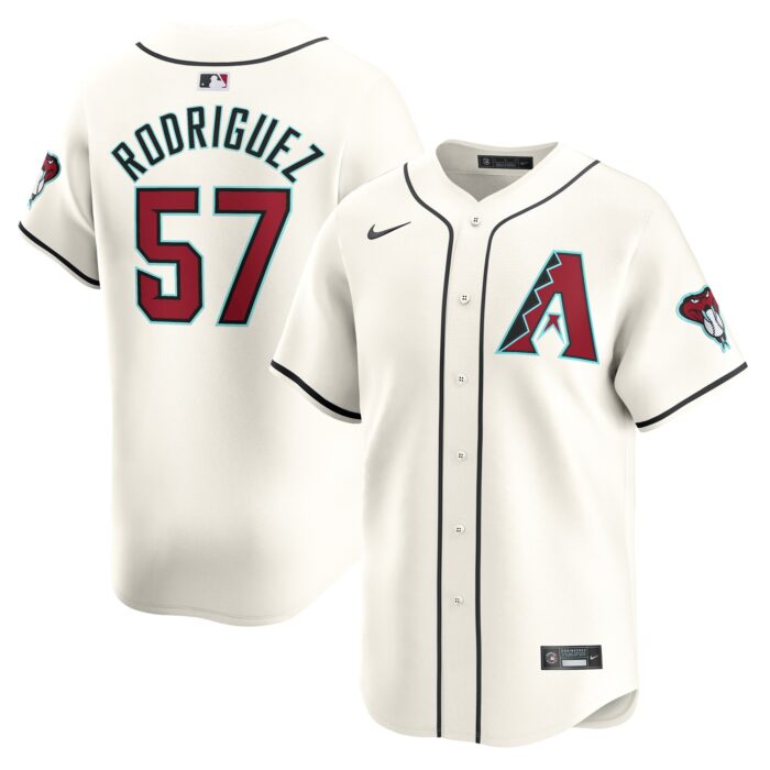 Men’s Arizona Diamondbacks Eduardo Rodriguez Nike White Home Limited Player Jersey