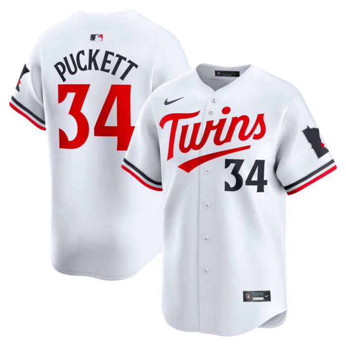 Men’s Minnesota Twins Kirby Puckett Nike White Home Limited Player Jersey