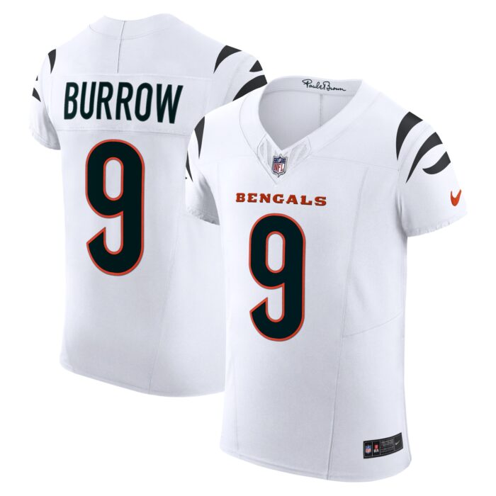 Men’s Cincinnati Bengals Joe Burrow Nike White Vapor F.U.S.E. Elite Jersey
