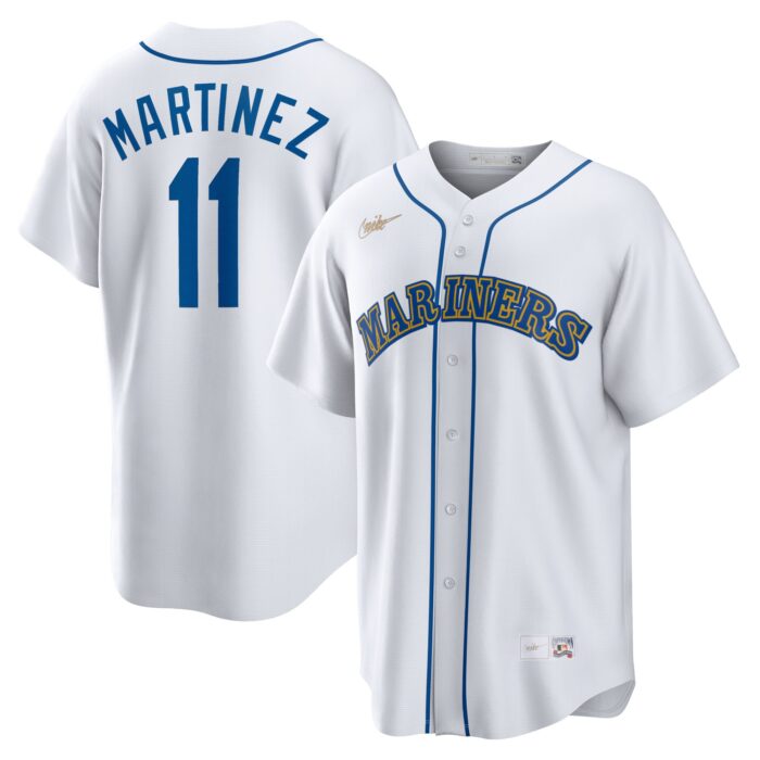 Men’s Seattle Mariners Edgar Martinez Nike White Home Cooperstown Collection Replica Player Jersey